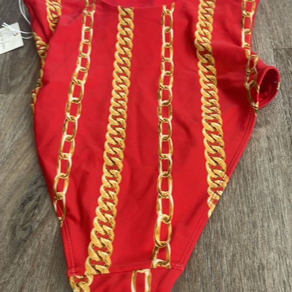 Show Me Your MuMu Red Italia Off the Chain Bathing Suit - Picture 14 of 16